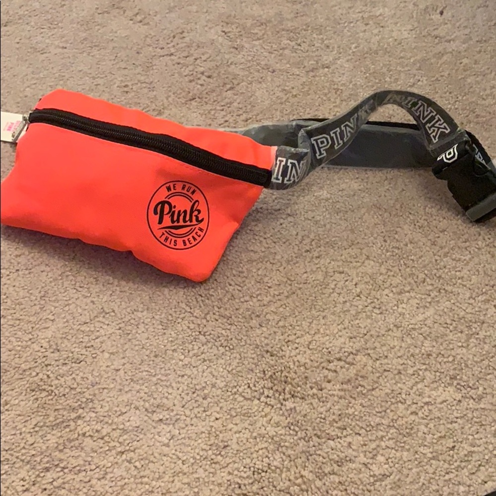 Pink brand fanny pack